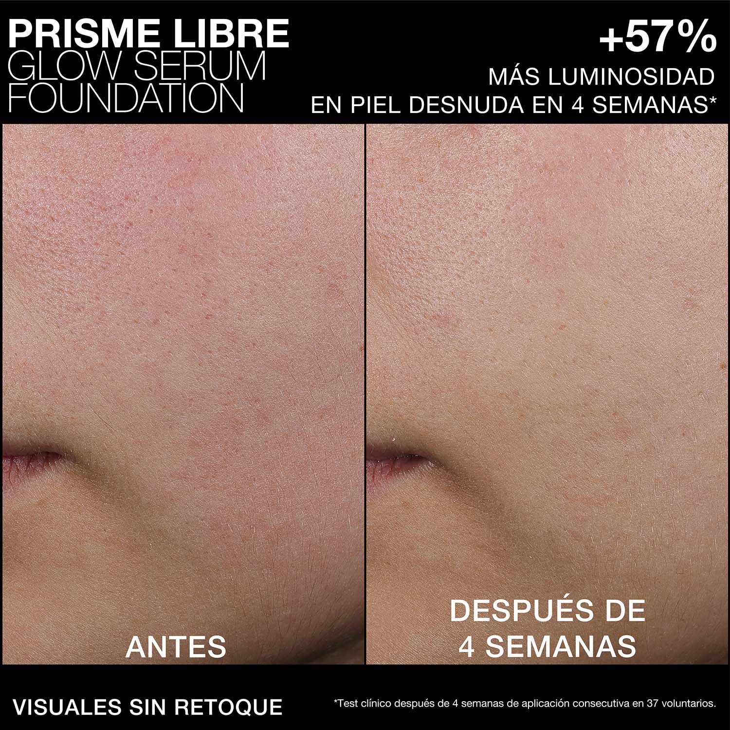 PRISME LIBRE GLOW SERUM FOUNDATION. BASE DE MAQUILLAJE EN SUERO QUE MEJORA LA PIEL, LUMINOSIDAD 24H E HIDRATACIÓN 48 H (BASE DE MAQUILLAJE EN SUERO)